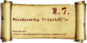 Mindszenty Trisztán névjegykártya
